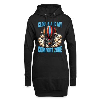 Hot Air Ballooning Clouds Are My Comfort Aviation - Hoodie-Kleid - Schwarz - Vorne