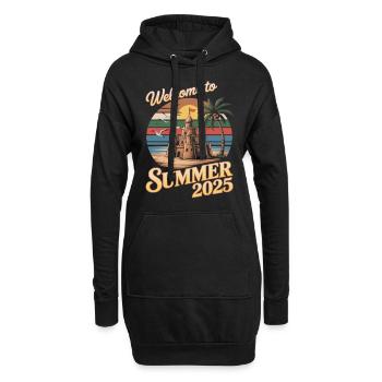 Bienvenue à l’été 2025 - Sweat-shirt à capuche long Femme - noir - Devant