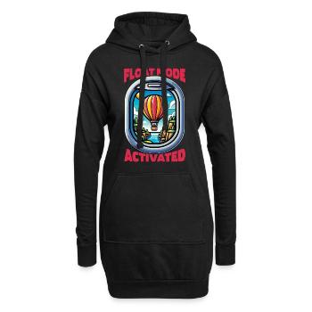 Hot Air Ballooning Float Mode Activated Aeronaut - Hoodie-Kleid - Schwarz - Vorne