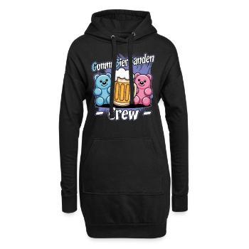 GummiBierBanden Crew | Beer Time | Bier - Hoodie-Kleid - Schwarz - Vorne