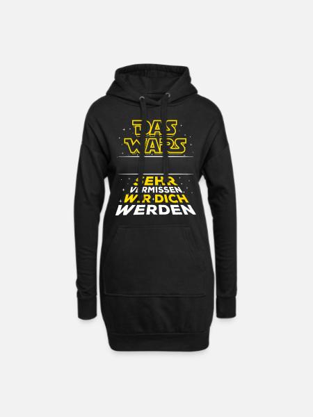 Das Wars - Verabschiedung - Mitarbeiter Name - Hoodie-Kleid - Schwarz