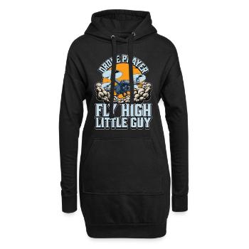 Drone Enthusiast Drone Prayer Fly High Aviation - Hoodie-Kleid - Schwarz - Vorne