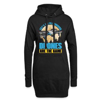 Drone Enthusiast Sky's The Playground Quadcopter - Hoodie-Kleid - Schwarz - Vorne