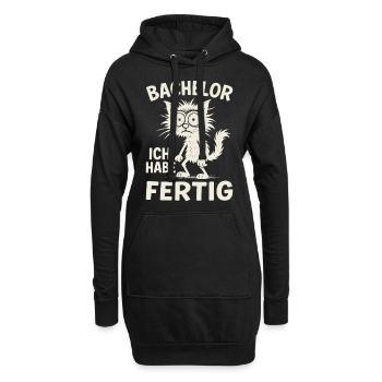 Bachelor Abschluss Absolvent BWL Student Studium - Hoodie-Kleid - Schwarz - Vorne