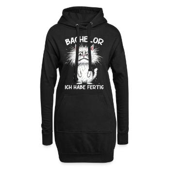 Bachelor Abschluss Absolvent BWL Student Studium - Hoodie-Kleid - Schwarz - Vorne