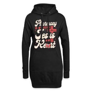Pharmacy Tech Technician - Hoodie-Kleid - Schwarz - Vorne