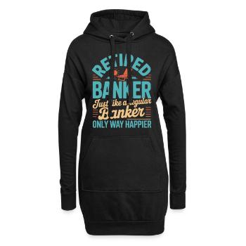 Banquier Retraité Banquier - Sweat-shirt à capuche long Femme - noir - Devant