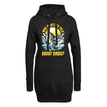 Ornithologie qui veut parler de l’observation des oiseaux - Sweat-shirt à capuche long Femme - noir - Devant