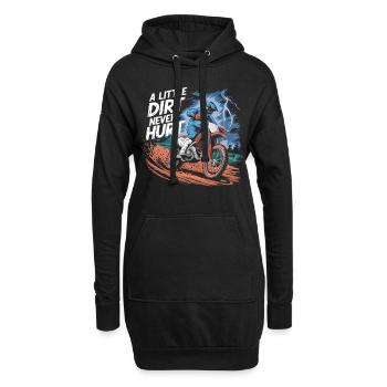 Tempête, Saleté, Liberté - Motocross Dirt Power - Sweat-shirt à capuche long Femme - noir - Devant