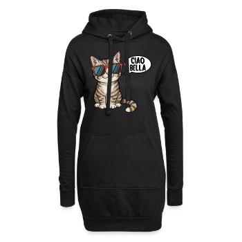 Ciao Bella - Hoodie-Kleid - Schwarz - Vorne