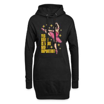 Yes Ballet Is More Classical Music Ballet Dancer - Hoodie-Kleid - Schwarz - Vorne