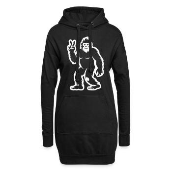 Chemise Bigfoot Peace - Sweat-shirt à capuche long Femme - noir - Devant