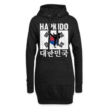 Hapkido Korean Martial Art - Hoodie-Kleid - Schwarz - Vorne