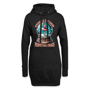 Ballet Forme Parfaite Chaos Perpétuel Ballet Danse - Sweat-shirt à capuche long Femme - noir - Devant