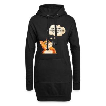 Trouble anxieux Trouble anxieux - Sweat-shirt à capuche long Femme - noir - Devant