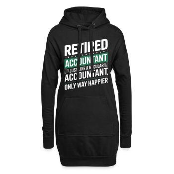 Rentner Buchhalter Spruch Ruhestand - Hoodie-Kleid - Schwarz - Vorne