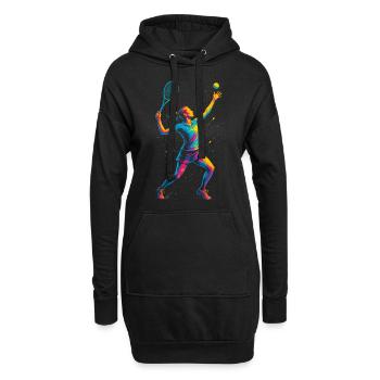 Tennis Joueuse de tennis Femme - Sweat-shirt à capuche long Femme - noir - Devant