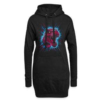 Puissance pure du T-Rex - Sweat-shirt à capuche long Femme - noir - Devant