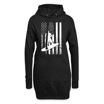 Wakeboard US Flag Wakeboard Wakesurf - Sweat-shirt à capuche long Femme - noir - Devant