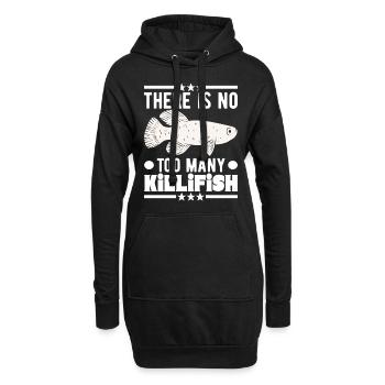 Killifish Oeuf Tooth Donut Aquarium - Sweat-shirt à capuche long Femme - noir - Devant