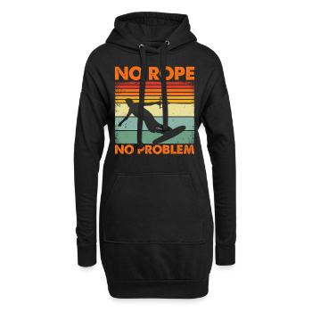 Wakeboard Wakesurf amusant - No Rope No - Sweat-shirt à capuche long Femme - noir - Devant