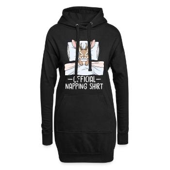 Chemise officielle de la sieste - Sweat-shirt à capuche long Femme - noir - Devant