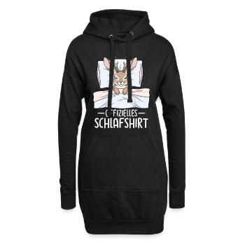 Offizielles Schlafshirt - Hoodie-Kleid - Schwarz - Vorne