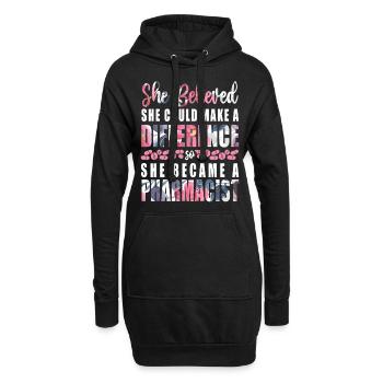 Pharmacy Tech Technician - Hoodie-Kleid - Schwarz - Vorne