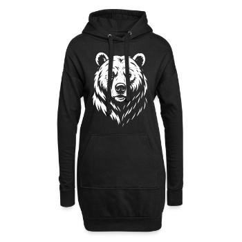 Ours - Portrait - Cadeau de Costume de Prédateur - Sweat-shirt à capuche long Femme - noir - Devant