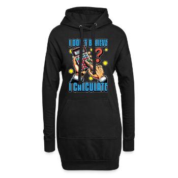 Comptabilité Je ne crois pas que je calcule Tenue de livres - Sweat-shirt à capuche long Femme - noir - Devant
