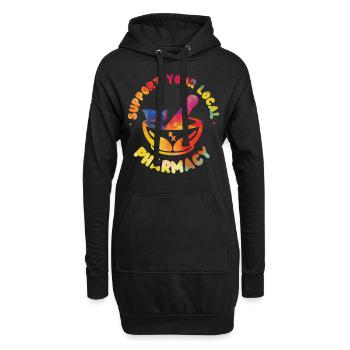 Pharmacy Tech Technician - Hoodie-Kleid - Schwarz - Vorne