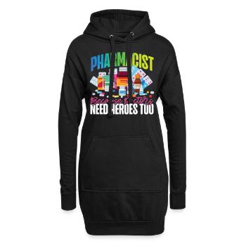 Pharmacy Tech Technician - Hoodie-Kleid - Schwarz - Vorne