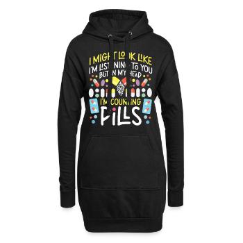 Pharmacy Tech Technician - Hoodie-Kleid - Schwarz - Vorne