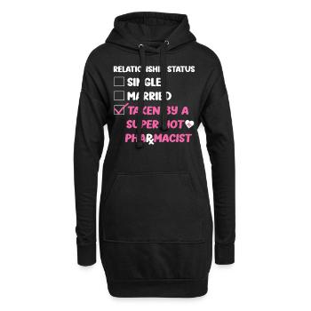 Technicien en pharmacie - Sweat-shirt à capuche long Femme - noir - Devant