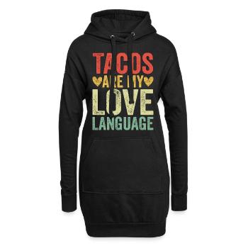Tacos Are My Love Language - Hoodie-Kleid - Schwarz - Vorne
