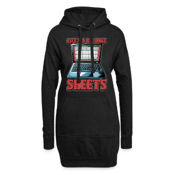 Accounting Life's A Balance Sheet Data Analysis - Hoodie-Kleid - Schwarz - Vorne