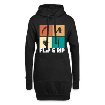 Kunstspringen Turmspringer Sprungbrett - Hoodie-Kleid - Schwarz - Vorne