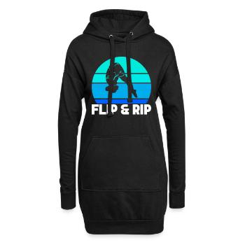 Kunstspringen Turmspringer Sprungbrett - Hoodie-Kleid - Schwarz - Vorne
