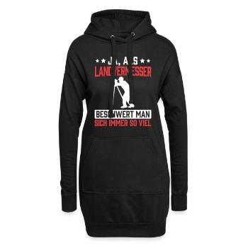Landvermesser beschwert sich Vermesser - Hoodie-Kleid - Schwarz - Vorne
