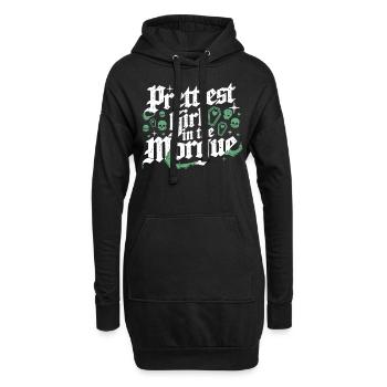 Prettiest Girl – Sarkastisches Gruftie Shirt - Hoodie-Kleid - Schwarz - Vorne