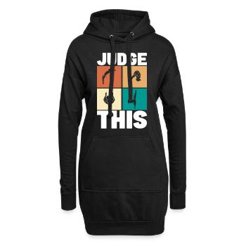 Kunstspringen Turmspringer Sprungbrett - Hoodie-Kleid - Schwarz - Vorne