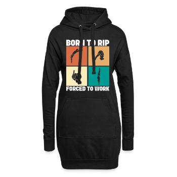 Kunstspringen Turmspringer Sprungbrett - Hoodie-Kleid - Schwarz - Vorne