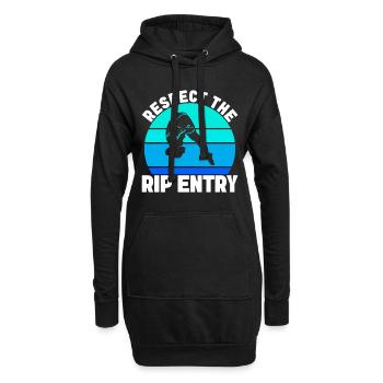 Kunstspringen Turmspringer Sprungbrett - Hoodie-Kleid - Schwarz - Vorne