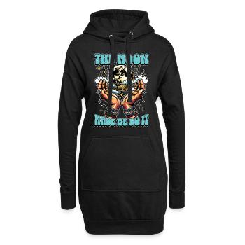 Astrologue La Lune M’a Fait Astrologique - Sweat-shirt à capuche long Femme - noir - Devant