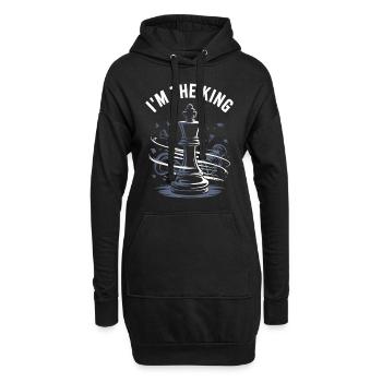 I’m the King – Chess Design - Hoodie-Kleid - Schwarz - Vorne