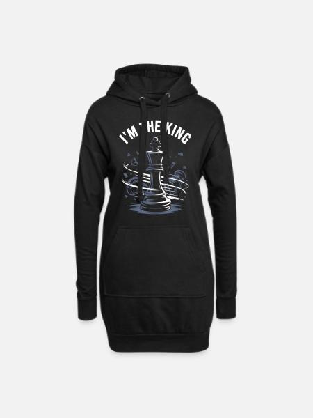 I’m the King – Chess Design - Hoodie-Kleid - Schwarz