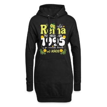 30 Jahre 1995 Vintage Retro Geburtstagsgeschenk - Hoodie-Kleid - Schwarz - Vorne