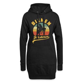 Bienen Flüsterer, Imker, Honig, Biene, Bienenzucht - Hoodie-Kleid - Schwarz - Vorne