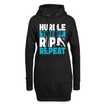 Kunstspringen Turmspringer Sprungbrett - Hoodie-Kleid - Schwarz - Vorne