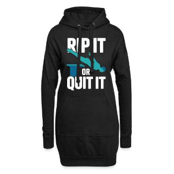 Kunstspringen Turmspringer Sprungbrett - Hoodie-Kleid - Schwarz - Vorne
